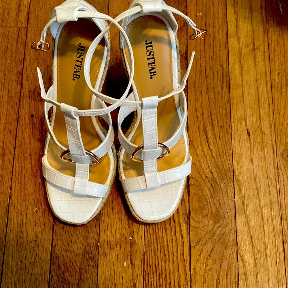 White sandals